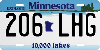 MN license plate 206LHG