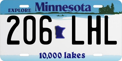 MN license plate 206LHL