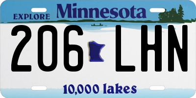 MN license plate 206LHN