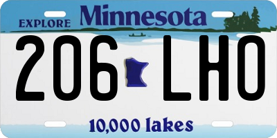 MN license plate 206LHO