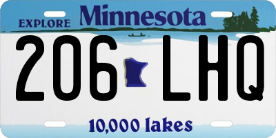 MN license plate 206LHQ