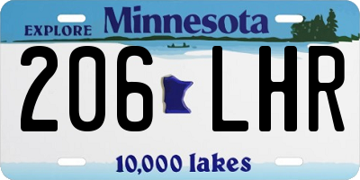 MN license plate 206LHR