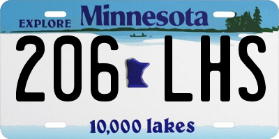 MN license plate 206LHS