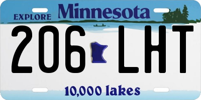 MN license plate 206LHT