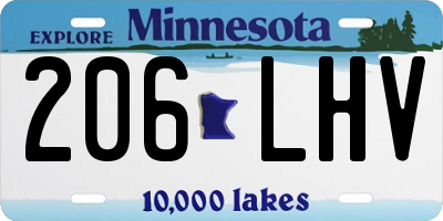 MN license plate 206LHV