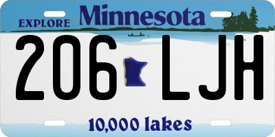 MN license plate 206LJH