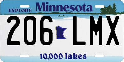 MN license plate 206LMX