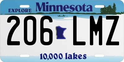 MN license plate 206LMZ