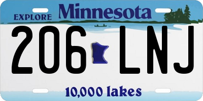 MN license plate 206LNJ