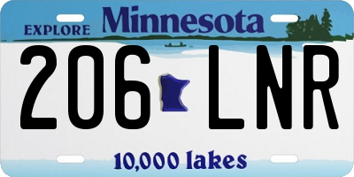 MN license plate 206LNR