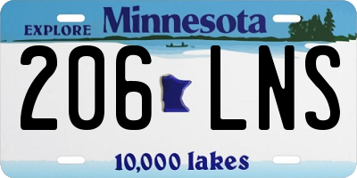 MN license plate 206LNS