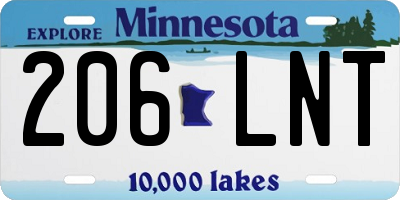 MN license plate 206LNT