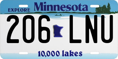 MN license plate 206LNU