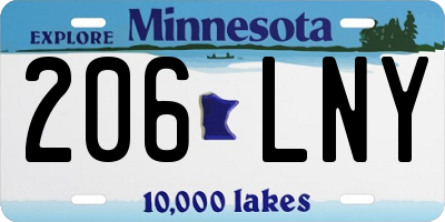 MN license plate 206LNY