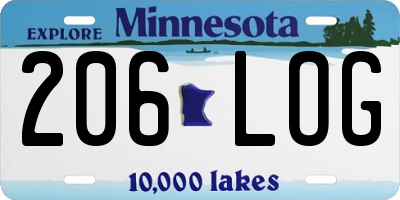 MN license plate 206LOG
