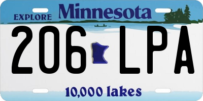 MN license plate 206LPA