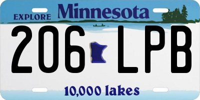 MN license plate 206LPB