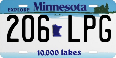 MN license plate 206LPG