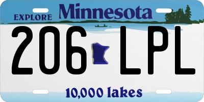 MN license plate 206LPL