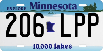 MN license plate 206LPP