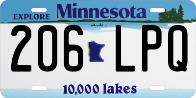 MN license plate 206LPQ
