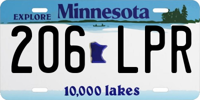 MN license plate 206LPR