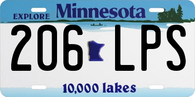 MN license plate 206LPS
