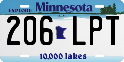 MN license plate 206LPT