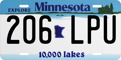 MN license plate 206LPU