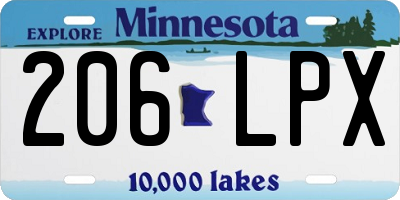 MN license plate 206LPX