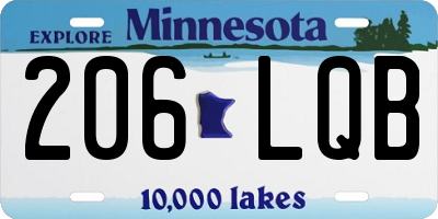 MN license plate 206LQB