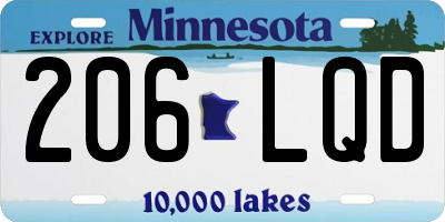 MN license plate 206LQD