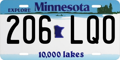 MN license plate 206LQO