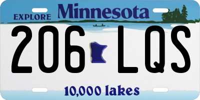 MN license plate 206LQS