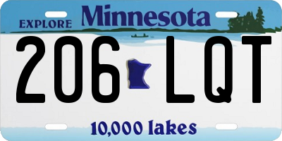 MN license plate 206LQT