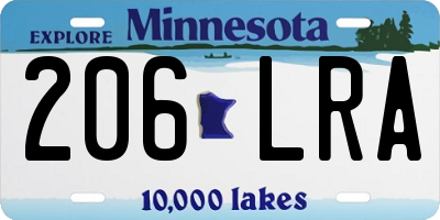MN license plate 206LRA