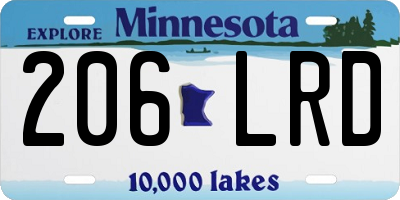 MN license plate 206LRD