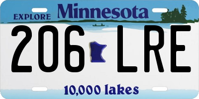 MN license plate 206LRE