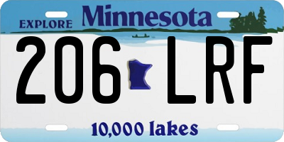 MN license plate 206LRF
