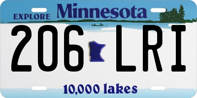 MN license plate 206LRI
