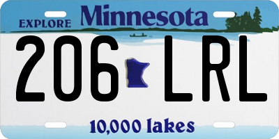 MN license plate 206LRL