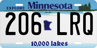 MN license plate 206LRQ