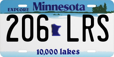 MN license plate 206LRS