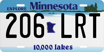 MN license plate 206LRT