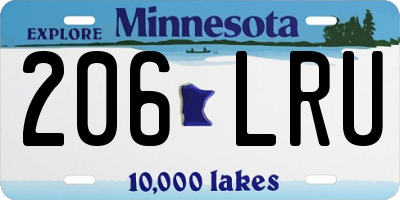 MN license plate 206LRU