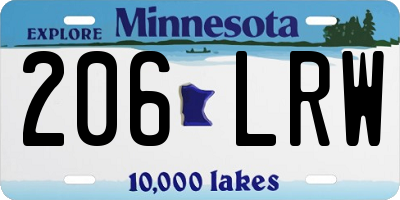 MN license plate 206LRW