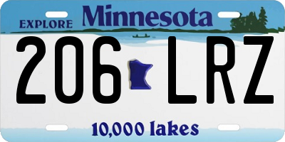 MN license plate 206LRZ