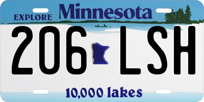 MN license plate 206LSH
