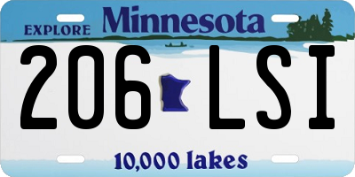 MN license plate 206LSI