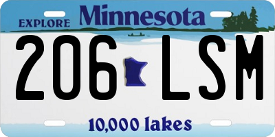 MN license plate 206LSM